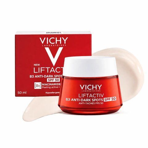 Антивіковий сонцезахисний крем для обличчя Vichy Liftactiv B3 Anti-Dark Spots SPF50, 50 мл Термін 03.2028 фото