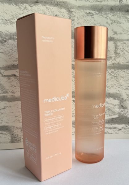 Зволожувальний тонік для обличчя Medicabe Triple Collagen Toner, 140 мл. Тонер. Терміни 10.2027 фото