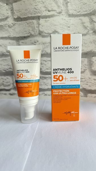 Сонцезахисний крем La Roche-Posay Anthelios UVMune 400 SPF50+ Hydrating Cream 50 ml Термін 03.2028 фото