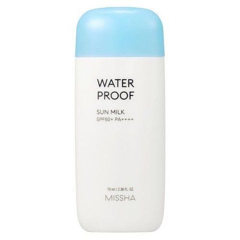 Водостійке сонцезахисне молочко для обличчя Missha All Around Safe Block Waterproof Sun Milk SPF 50+, 70 мл Терміни 12.2027 фото