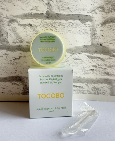 Лимонний скраб-маска для губ Tocobo Lemon Sugar Scrub Lip Mask 20g. Терміни 01.2027 фото