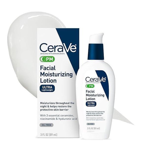 Нічний зволожувальний лосьйон крем для обличчя CeraVe PM Facial Moisturizing Lotion 89 ml. 2765529826 фото