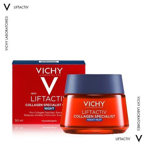 Нічний крем для обличчя Vichy Liftactiv Collagen Specialist, 50 мл Терміни 06.2028 фото