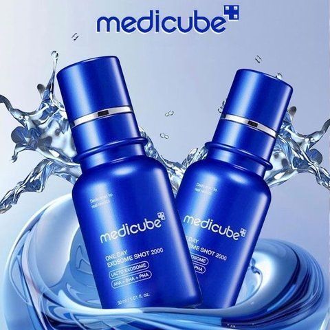Інтенсивна сироватка з екзосомами та спікулами Medicube One Day Exosome Shot Pore Ampoule 2000 30ml Терміни 03.2027 фото