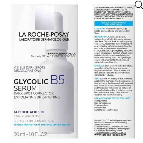 Сироватка La Roche Posay Glycolic B5 з гліколевою кислотою від темних плям 30 мл Терміни 05.2027 фото